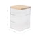 Martha Stewart Brody Clear Plastic Storage Organizer Bins W/Light Natural Paulownia Wood Lid, Small, 3.75x3in, 3PK BE-PB4517-3WD-CL-NT-MS - alternate 6